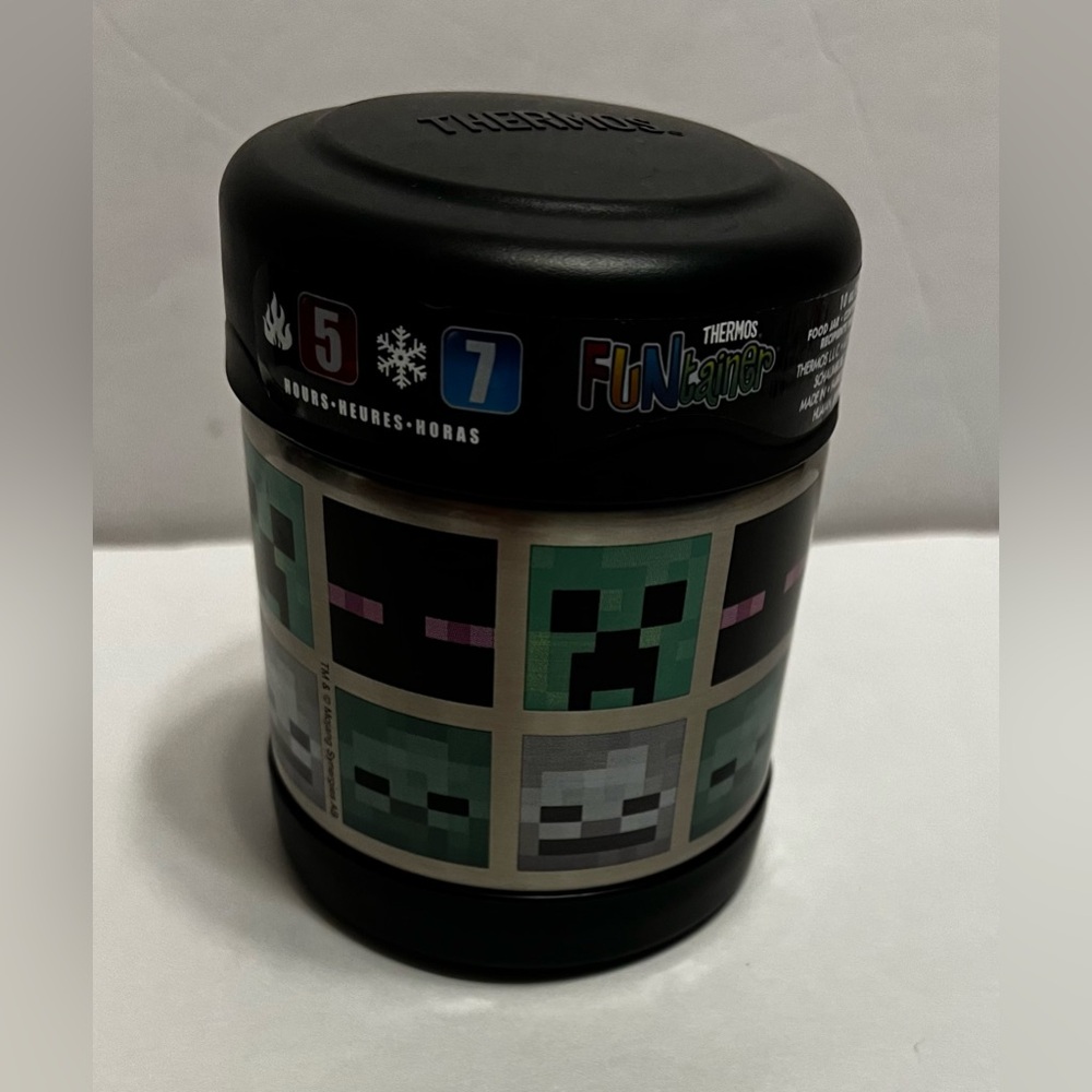 thermos funtainer 10 oz Minecraft Food Jar Stays Hot 5 Hours & Cold 7 Hours